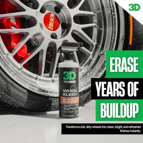 3D Wheel Kleen - High-Foaming Wheel & Tire Cleaner, Removes Brake Dust, Road Grime & Grease, Safe for All Factory Wheels & Calipers, Professional-Grade - 1 Gallon - size: 128 Fl Oz (Pack of 1)