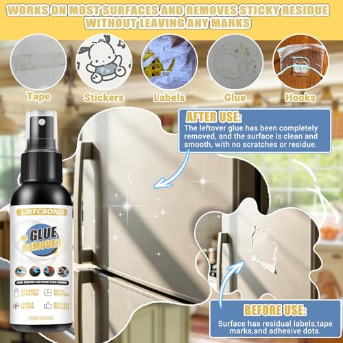 Sticker Remover Spray 100ml, Adhesive Remover Spray Set with Tool