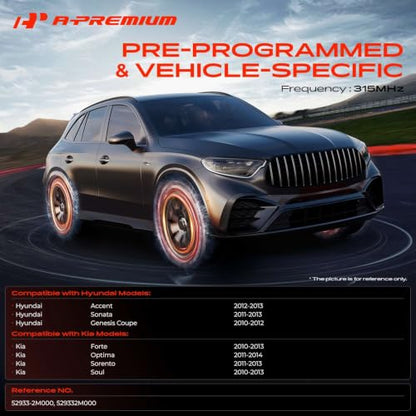 A-Premium 315MHz Pre-Programmed TPMS Sensor Tire Pressure Monitoring Sensor