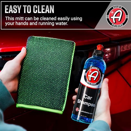 Adam's Clay Mitt Kit (Green) - Car Detailing Clay Bar Kit W/Detail Spray Lubricant for Auto Detail Paint Decon - Quickly Removes Debris from Your Vehicle Exterior Paint, Glass, Wheels, Chrome & More - size: Green - Kit