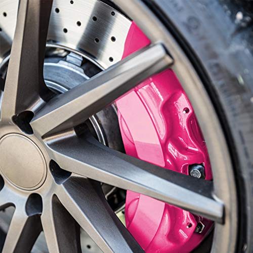 G2 High Temperature Brake Caliper Paint Kit - High Gloss, Wear and Heat Resistant, Epoxy Paint System - Dries Hard, No Flaking or Fading - Pink - color: Pink