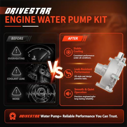 AW4144 Engine Water Pump Kit for Ford Five Hundred Freestyle - size: AW4144