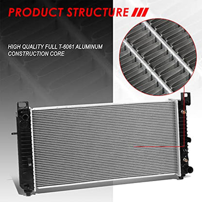 Auto Dynasty Radiator Compatible with 2005-2013 Chevy Silverado GMC Sierra 1500/1500 Classic 4.3L, DPI 2946 Factory Style 1-Row Cooling Radiator, Aluminum Core