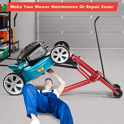 IRONMAX Adjustable Lawn Mower Lift, 500 LBS Weight Capacity