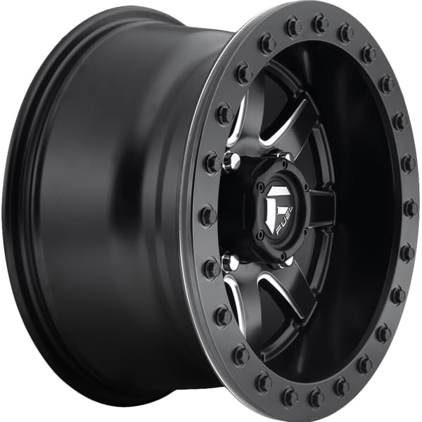 Fuel UTV D938 15X7 4X156 MT-BLK-MIL 38MM - D9381570A554 - color: MATTE BLACK MILLED, size: 15X7,4X156,38mm