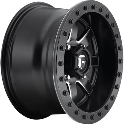 Fuel UTV D938 15X7 4X156 MT-BLK-MIL 38MM - D9381570A554 - color: MATTE BLACK MILLED, size: 15X7,4X156,38mm