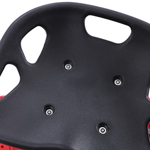 Roller Seat, 330lbs Loading Capacity Rolling Garage Stool with 4 Wheels & Underside Organize Tool Tray Car Detailing Creeper Seat 19.69-25in Height Adjustable for Workshop, Home