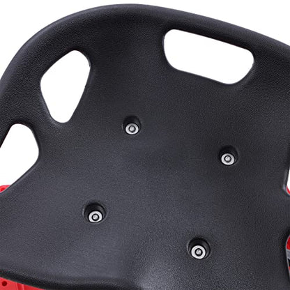 Roller Seat, 330lbs Loading Capacity Rolling Garage Stool with 4 Wheels & Underside Organize Tool Tray Car Detailing Creeper Seat 19.69-25in Height Adjustable for Workshop, Home