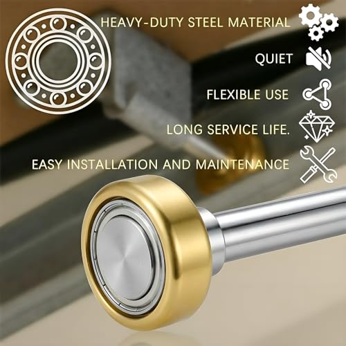 2 Pack 1" Truck Trailer Door Rollers,Box Truck, Heavy-Duty Truck Trailer Door Wheels Rollers Replacement Parts Hardware,Commercial Vehicle Doors 7/16'' Diameter X 2-3/4'' Long Rod