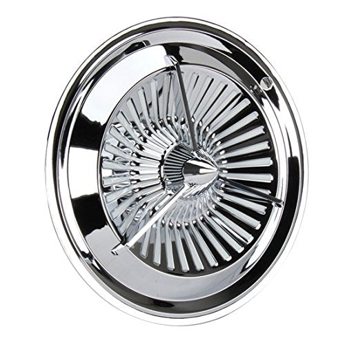 Polara Style Tri-Bar Turbine Chrome Hubcaps, Universal, 15 Inch, Set of 4