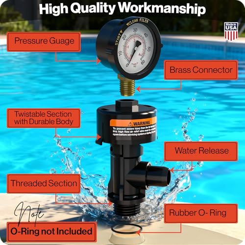 Swimables 98209800 Air Relief Valve Compatible with Pentair Pool Filter | Compatible with Pentair Pool Products FNS, Clean and Clear, Quad DE and 2000/4000 Series Filters - style: Air Relief Valve