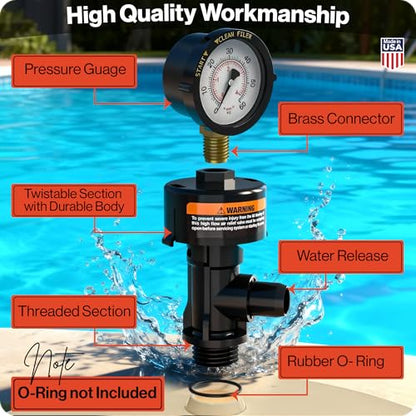 Swimables 98209800 Air Relief Valve Compatible with Pentair Pool Filter | Compatible with Pentair Pool Products FNS, Clean and Clear, Quad DE and 2000/4000 Series Filters - style: Air Relief Valve
