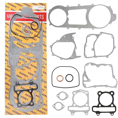 Minho GY6 150cc Complete Long Case Engine Gasket Kit Fit for Chinese GY6 4-Stroke 152QMI 157QMJ Engine Scooter Moped ATV Go Kart,57.4mm Cylinder Gasket