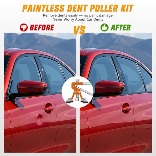 GOOACC 35 PCS Car Dent Puller Paintless Dent Repair Kit 18 Puller tabs