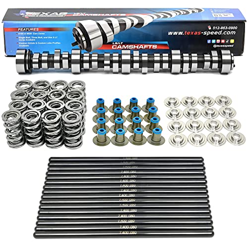 Texas Speed TSP 228R 228/228 .600"/.600" Camshaft, Spring Kit, and Chromoly Pushrods. 4.8 5.3 5.7 6.0 LS Cam - size: Camshaft and Spring Kit
