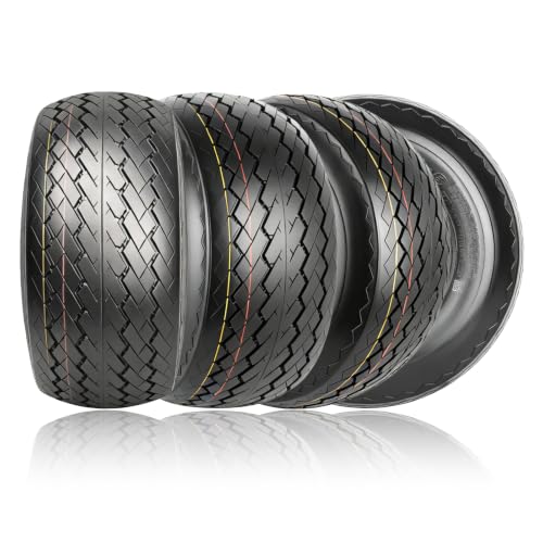 Set 4 Wolf Pack 18X8.5-8 Golf Cart Tires 6Ply Tubeless Multi-Terrain Tire - size: 18X8.5-8 6ply