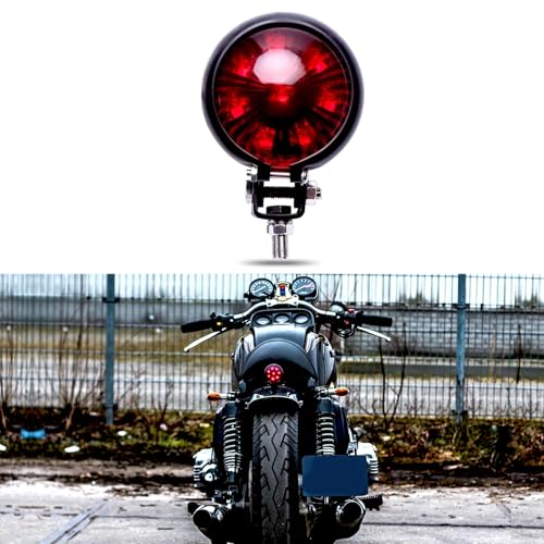 Rich Choices Motorcycle Tail light Brake Lights Running Driving Lamp Taillights for Cafe Racer Chopper Bobber - color: Red