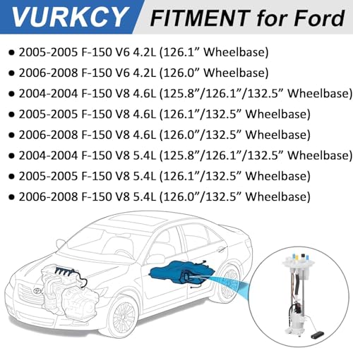 Vurkcy Electric Fuel Pump Module Assembly Fit for 2004-2008 Ford F150