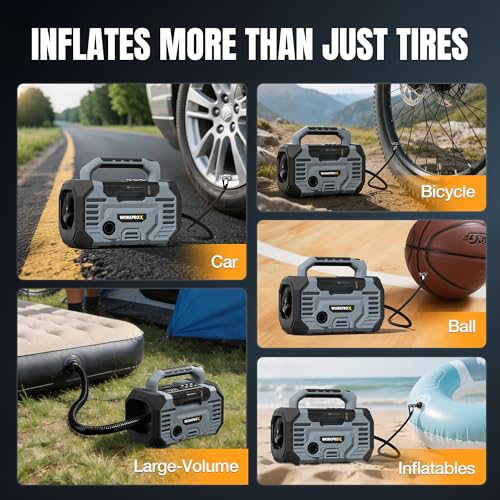 WORKPROX 150PSI Portable Tire Inflator, 12V DC & 20V Battery
