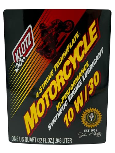 Klotz Motorcycle TechniPlate with Integrated Transmission, Hi-Performance Synthetic Motor Oil Lubricant for 4-Stroke Engines (10W-30) - size: 10W-30