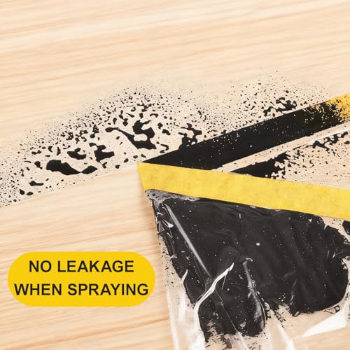Pre-Taped Masking Film Film and Masking Tape in one Plastic Tape and Drape Roll Painters Plastic (3 Pack, Each roll 22" Wide x 82 feet Long) with one Dispenser
