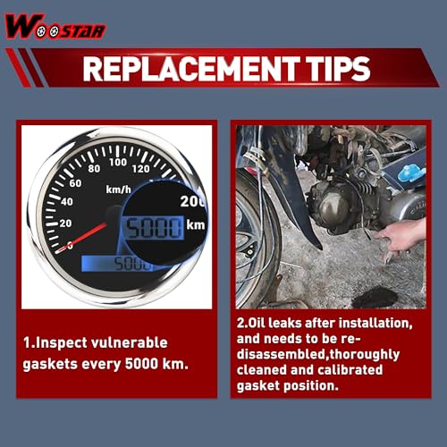 WOOSTAR 40mm Cylinder Top End Gasket Kit Replacement for 2 Stroke 49cc 50cc Yamaha Y-Zinger Jog Moped Scooter Dirt Pit Bike Go Kart