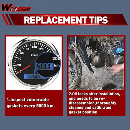 WOOSTAR 40mm Cylinder Top End Gasket Kit Replacement for 2 Stroke 49cc 50cc Yamaha Y-Zinger Jog Moped Scooter Dirt Pit Bike Go Kart