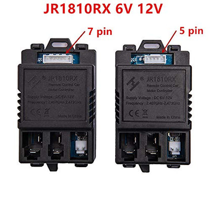 JR1810RX 5 Pin Children's Electric Car 2.4G Bluetooth Remote Control and Receiver Kit Controller Control Box Accessories for Replacement Parts