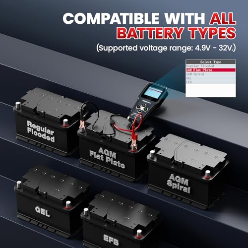OBDResource Professional Car Battery Tester, Automotive Battery Analyzer - color: red