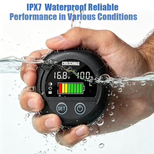 COOLSCHMAX 7V-100V Battery Voltmeter Gauge, IPX7 Waterproof - color: multi-color