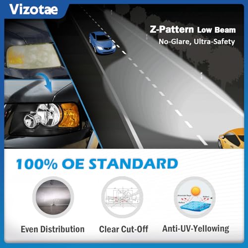 Headlights W/Bulbs for 2003-2006 Ford Expedition - color: Black | With High & Low Beam Bulbs