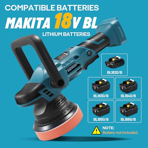 5" Cordless Car Buffer Polisher for Makita 18V Battery, Bare Tool