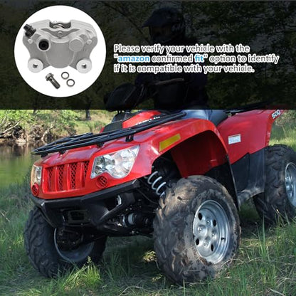 M MATI Front Left or Rear Right Brake Caliper with Pads for Arctic Cat ATV 250 300 375 400 454 500 0402-011