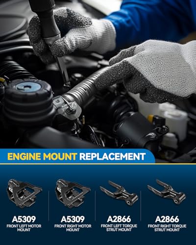 PHILTOP Set of 4 Engine Mounts for 1997-2008 Pontiac Grand Prix 3.8/5.3L - size: 2000-2005 Impala