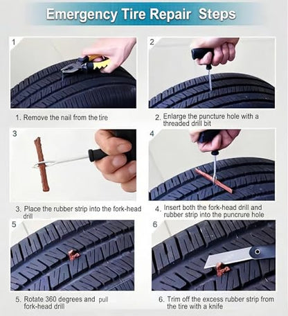Tire Plugs 150pcs,Rubber Tire Repair Plugs Automotive Tire Puncture Repair Tool 4" x 1/4" for Tubeless Tires
