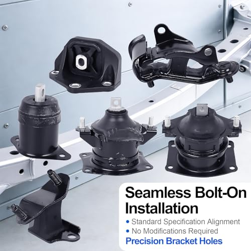 6PCS Engine Motor Mount Set Compatible with Accord 2003-2007 3.0L V6 - size: 2003-2007 Honda Accord 3.0L