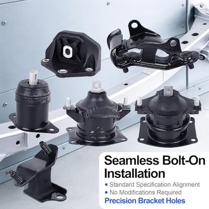 6PCS Engine Motor Mount Set Compatible with Accord 2003-2007 3.0L V6 - size: 2003-2007 Honda Accord 3.0L