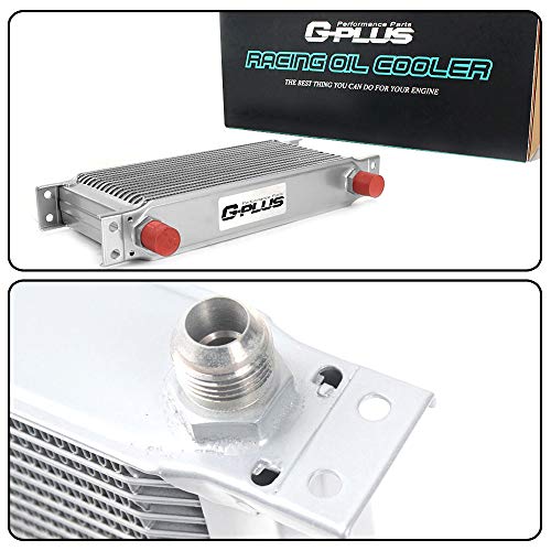 NEW 19Row AN10 Universal Engine Transmission Oil Cooler Kit with Filter Adaptor Hose End,Silver