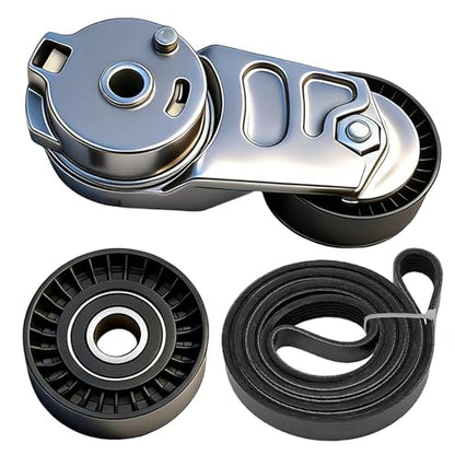 Serpentine Belt Kit with Tensioner and Idler Pulley For Volkswagen Routan - size: Routan (09-10) 4.0L V6 GAS