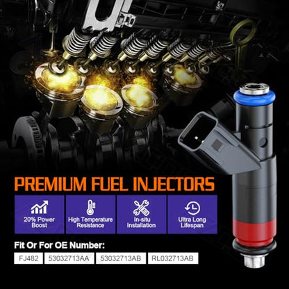 Fuel Injectors for Dodge Ram 1500 2500 3500 (2004-2008) 5.7L V8, 53032713AA - size: for Dodge Ram 1500 2500 3500 (2004-2008) 5.7L