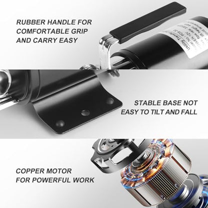 Water Transfer Pump, 12V 1/10HP Electric Utility Pump with On/Off Switch 2 * 6 ft Water Hoses Kit for Removing Water from Garden Pools Aquariums Hot Tub Draining 1/8’’ Low Suction for Rain Barrel - color: 12v-black