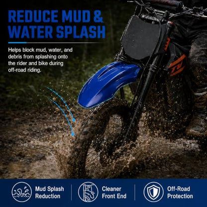PSLER Front Mud Guard for Tuttio Soleil 01, Yozma IN10 Dirtbikes, Blue - color: Blue