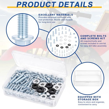 Podoy CRF50 Plastic Fairing Bolt Kit 50PCS Tank Mount Screw Set (50pcs)