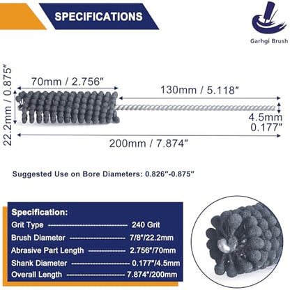 Garhgi 7/8"(22.2mm) Cylinder Hone Tool with 240 Grit Silicon Carbide Ball - size: 0.875"(22.2mm), style: 240 Grit