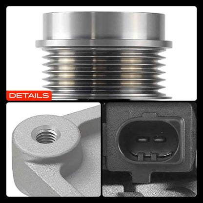 A-Premium Alternator, 12V 115A 6-Groove Decoupler Pulley Clockwise