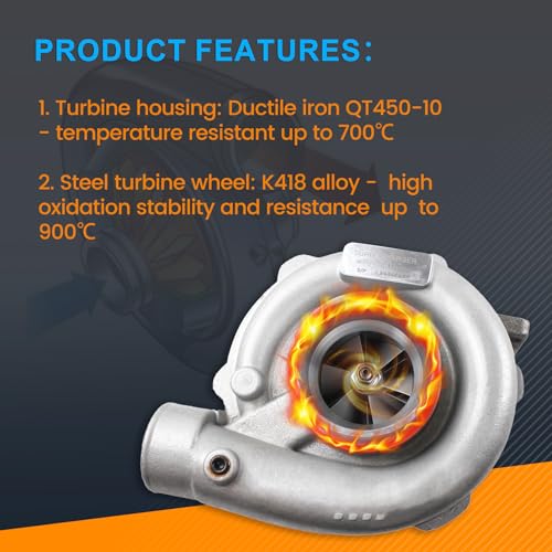 T04E T3/T4 Turbocharger Kit For 1.5L-5.0L Oil Cooled Turbo Engine