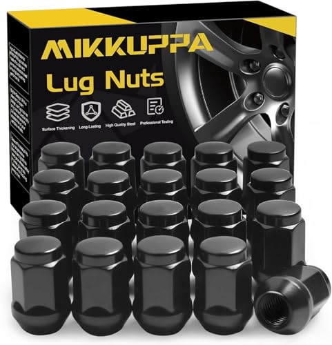 MIKKUPPA 7/16-20 Wheel Lug Nuts, Replacement for Chevy Aftermarkt Wheel - color: Black, size: 7/16-20