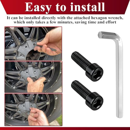 2 Pack Upgrade Fuel Wheel Center Cap Screws, with Adapter Tool - style: 2 Pcs 1001-63-B