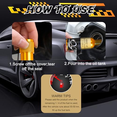 Catalytic Converter Cleaner - 2Pcs Fuel System Treatment to Pass Emissions Test, Restore Engine Performance & Remove Carbon Deposits for Gas/Diesel Cars