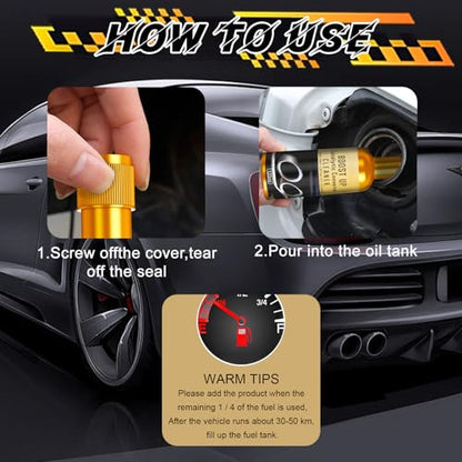 Catalytic Converter Cleaner - 2Pcs Fuel System Treatment to Pass Emissions Test, Restore Engine Performance & Remove Carbon Deposits for Gas/Diesel Cars